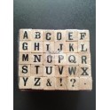 timbri piccoli alfabeto maiuscolo stamperia