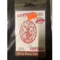 cottage cutz spring bunny oval CCE462